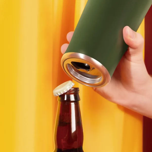 Copo Térmico Verde Bandeira Inox Tampa Abridor 473ml - Image 2