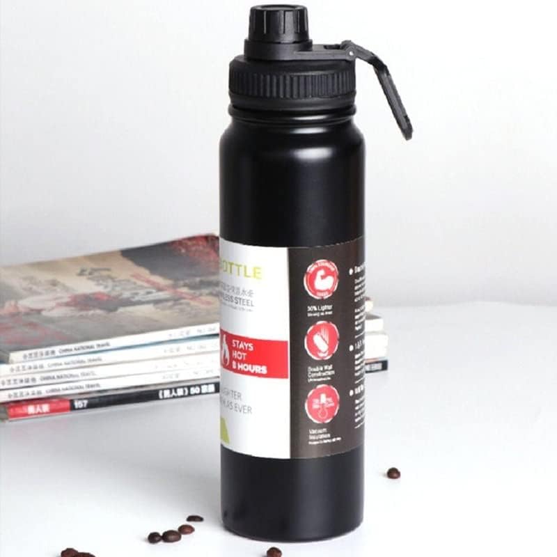 Garrafa Térmica Preta 800ml Espacial Quente Frio Com Isolamento - Imagem 3