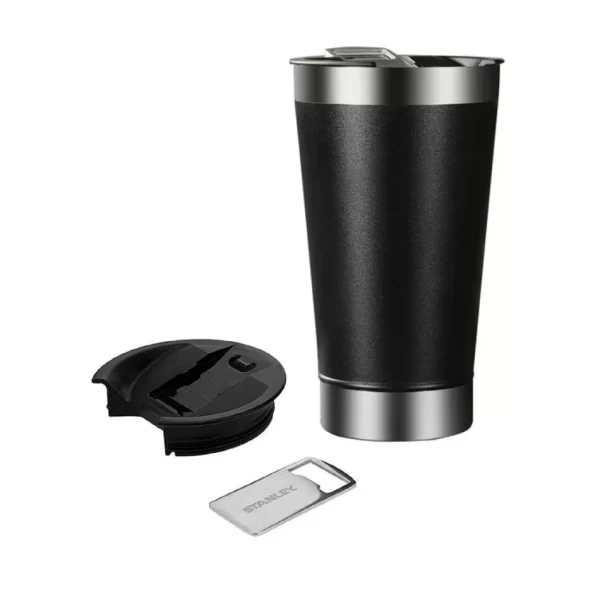 Copo Térmico Preto Inox Tampa Abridor 473ml - Image 2