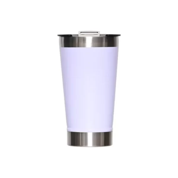 Copo Térmico Branco Inox Tampa Abridor 473ml