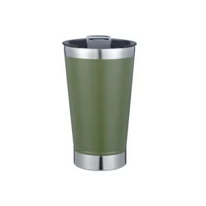 Copo Térmico Verde Militar Inox Tampa Abridor 473ml