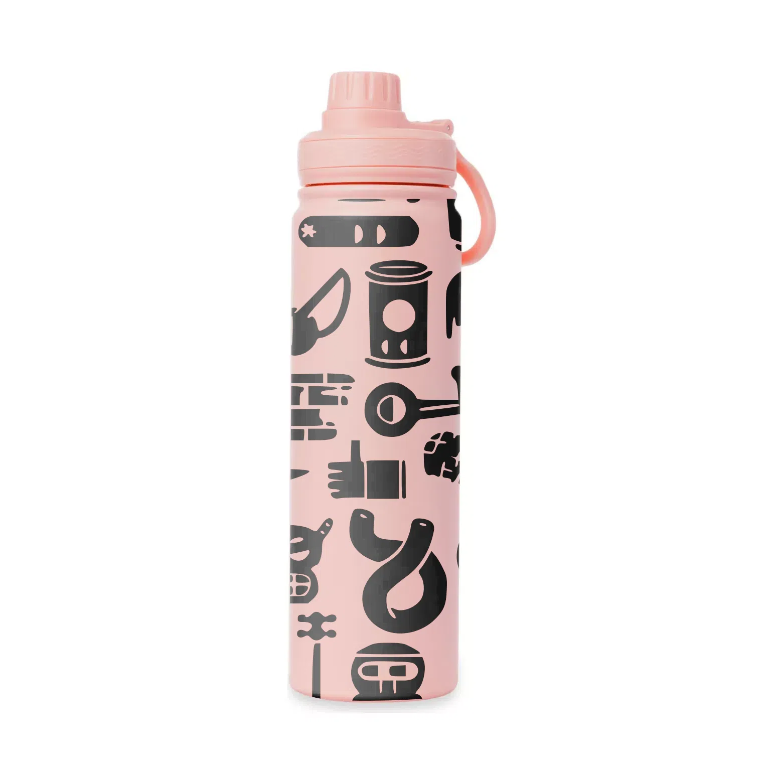 Garrafa Térmica Rosa Claro 800ml Espacial Quente Frio Com Isolamento - Imagem 2