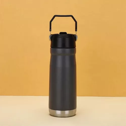 Garrafa Térmica Flip Straw Premium 650ml Quente E Frio Cor Branco - Imagem 4