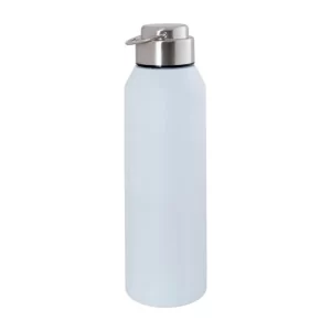 Garrafa INOX 800 ML - Branco - Estilo Militar Com Gancho