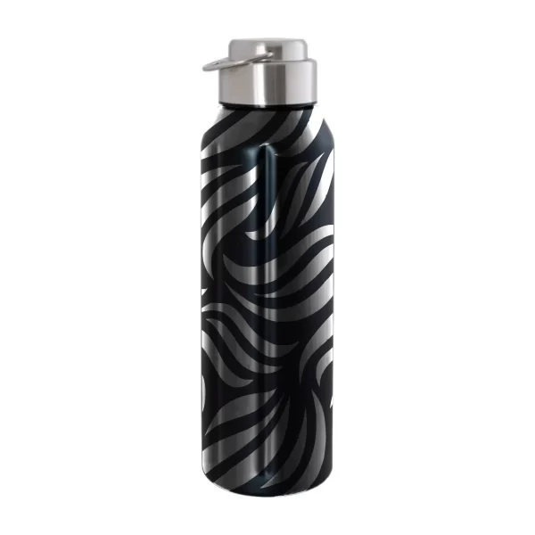 Garrafa INOX 800 ML - Preto - Estilo Militar Com Gancho