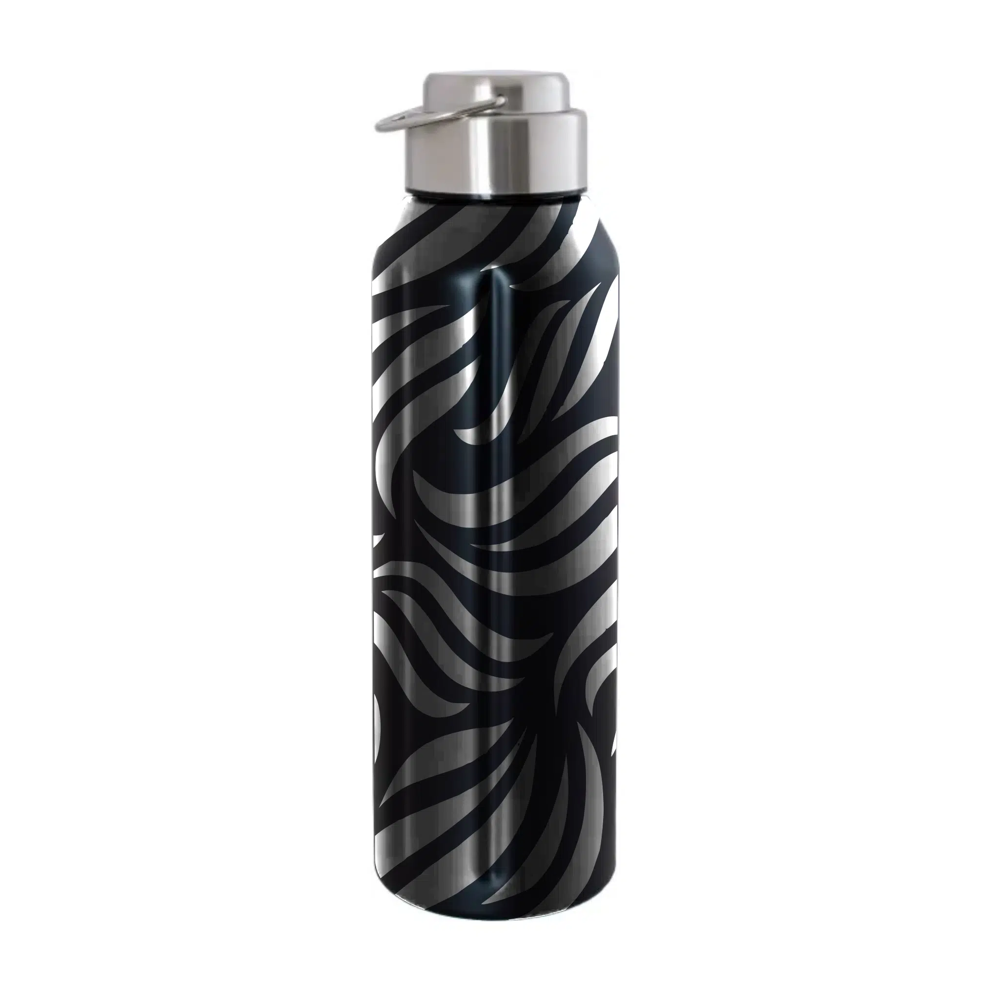 Garrafa INOX 800 ML – Preto – Estilo Militar Com Gancho