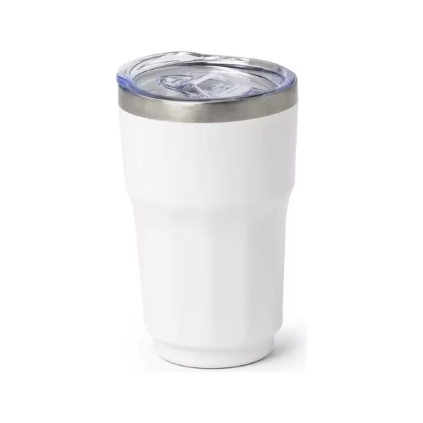 Copo Térmico 300ml Com Tampa Cerveja Suco Drink - Branco